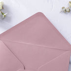 PONATIA 50 PCS/Pack A7 Envelopes, 5.25 x 7.5'' Shiny Dusty Rose Envelopes, Perfect 5x7 envelopes For Wedding Invitation Cards, Christmas Gift Cards Envelopes, Acrylic Invitations, Photos