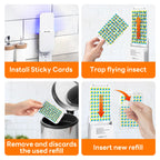 Mosalogic Fruit Fly Traps for Indoors Gnat Trap for House Indoor-600 Sqft Protection Area UV Fly Insect Trapper for Fruit Flies，Gnats，Mosquito，and Other Flying Insect Plug-in Bug Killer White 2Pack