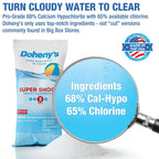 Doheny's Super Pool Shock | Pro-Grade Chlorine Shock, Quick-Dissolving, Fast-Acting 68% Cal-Hypo Granular Pool Shock | 24 x 1lb Bags, Proudly Made in the USA