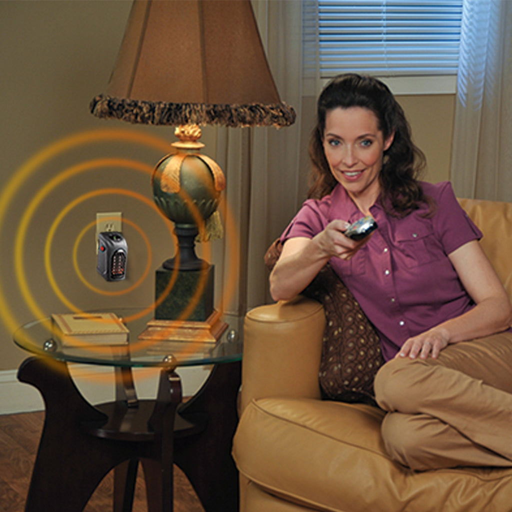 Ontel Handy Heater Plug-In Personal Heater for Quick and Easy Heat, Features Compact Design, Digital Display, and On/Off Timer - Great for Travel