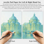 Fuxi Acrylic Sketchbook 8.5x11, 20 Sheets(40page) Paint Paper for Acrylic Painting, 246 lb/ 400gsm Paper for Paint Pens.