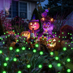 PATIOPIA 2 Pack Halloween Decorations Outdoor Waterproof 20 LED Firefly Garden Lights,Solar Lights for Outside,Solar Lights Outdoor,Solar Garden Lights for Halloween,Christmas,Yard,Patio(Green)