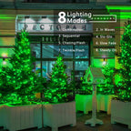 Brizled Green Christmas Lights, 78.74ft 240 LED Mini Lights String, Connectable Outdoor Christmas Lights, Plug-in 8 Modes Indoor Fairy Lights Waterproof for Xmas Tree St. Patricks Day Party Decoration