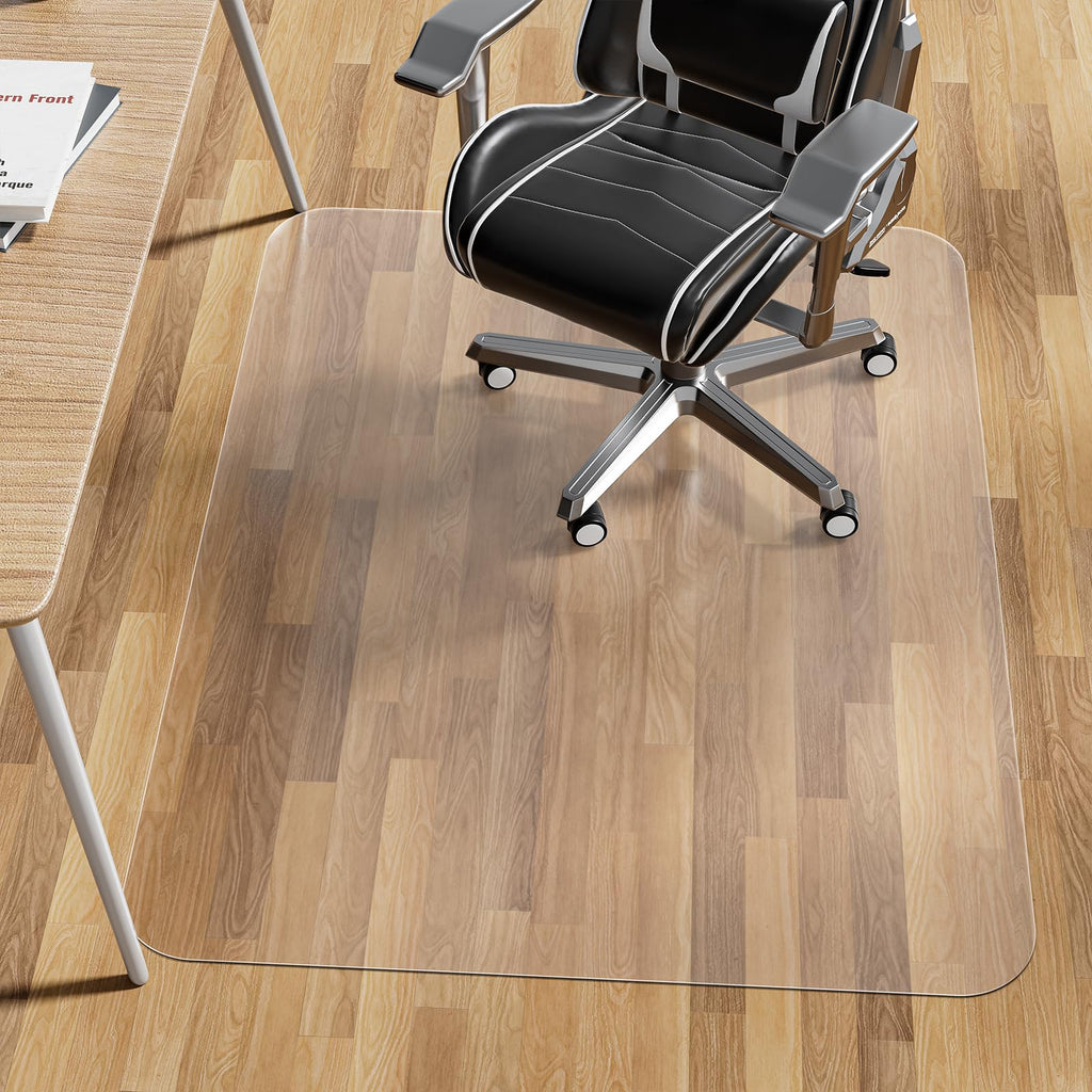 WASJOYE Office Chair Mat for Hard Floor, 36 x 48 in Transparent Hard Floor Protector Cover Home Floor Mat for Computer Desk Rolling Chair