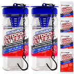 2 Reusable Fly Traps Outdoor Fly Traps with 4 Natural Fly Magnet Bait Refill. Flies Trap Outdoor Reusable Fly Trap Jar Fly Trap Fly Catchers Outdoor Fly Bait Fly Bags Flytraps Stable Horse Fly Trap