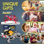 PARIGO LED Flashlight Gloves, Father Day Mens Gifts for Dad Husband Grandpa, Cool Gadget Christmas Birthday Gifts for Men Adults Him Boyfriend Guy