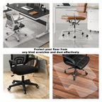 Office Chair Mat for Hardwood Floor, 36"x48" Clear Desk Chair Mat Easy Glide for Rolling Chair, Heavy Duty Vinyl Floor Protector Mat for Home or Office, Easy Clean and Flat Without Curling