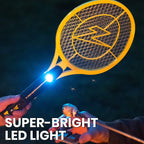 ZAP IT! Bug Zapper - Rechargeable Mosquito, Fly Killer and Bug Zapper Racket - 4,000 Volt - USB Charging, Super-Bright LED Light to Zap in the Dark - Unique 3-Layer Safety Mesh That's Safe to Touch