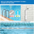 ARLBA Upgraded Professional 16.5 Feet Swimming Pool Pole Telescopic Aluminum Thicken 1.30mm Adjustable Fits Skimmer Net Rake Vacuum Head Brush Pool Cleaning Equipment Heavy Duty -Universal Fit 1-1/4