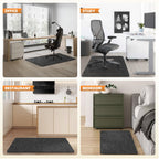 HomeMall Office Chair Mat for Hardwood and Tile Floor, 48" x 36" Computer Desk Chair Mat, Anti-Slip Mat for Rolling Chair, Large Floor Protector for Home Office, Dark Grey