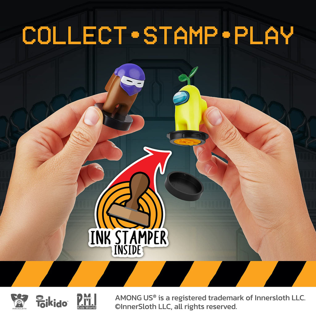 Among Us Stamps for Kids | 5 Among Us Stampers in 1 Pack + 3 Accessories | Among Us Party Favors and Playable Collectibles | Among Us Toys for Boys and Girls
