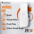 Mosalogic Fruit Fly Traps for Indoors Gnat Trap for House Indoor-600 Sqft Protection Area UV Fly Insect Trapper for Fruit Flies，Gnats，Mosquito，and Other Flying Insect Plug-in Bug Killer White 2Pack