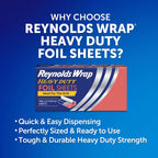 Reynolds Wrap Pre-Cut Pop-Up Heavy Duty Aluminum Foil Sheets, 14 x 10.25 Inches, 30 Sheets (Pack of 5), 150 Total