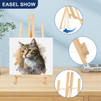 ESRICH 15pcs 17 Inch Tabletop Easels, Easel Stand for Painting,Tripod, Paint Party Easel, Kids Student Desktop Easel for Painting,Paint Easel for Canvas Paints
