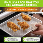 Spring Chef 8.5" x 12" Stainless Steel Cooling Racks, Wire Rack for Baking Sheet - Fits Small Quarter Sheet Pan - Perfect for Cooking, Baking, Grilling, Smoking - Dishwasher Safe - Set of 2