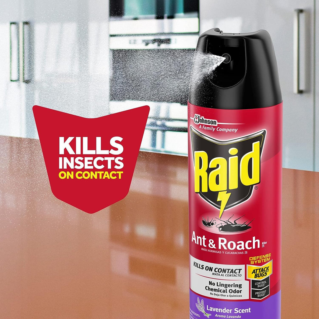 Raid Ant & Roach Killer Lavender 17.5 Ounce (Pack of 12)