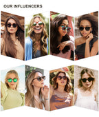 Small Round Classic Polarized Sunglasses for Women Men Vintage Style UV400 Lens MAY SJ2113, Tortoise/Grey