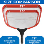 ProTuff 17” Silt Net Pool Skimmers for PROS – 6 Pack – “490 Promise” Unlimited, Unconditional Replacement -- Ultra-Durable Ultra-Fine Net for Silt – Heavy-Duty Aluminum Frame & EZ-Clip Pole Attachment