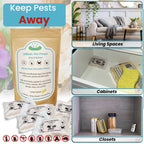 UpBloom Pest Prevent Natural Defense Repellent for Indoor Spaces for mice, Beetles, Moths, Ants, Spider 10 Pouches. All Natural Made in The USA