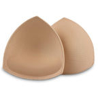 Bra Pad Inserts 4 Pairs, Bra Pads Sewn Padded for Sports Bra A/B C/D Cup Beige Black Optional (A/B Cup, Beige)