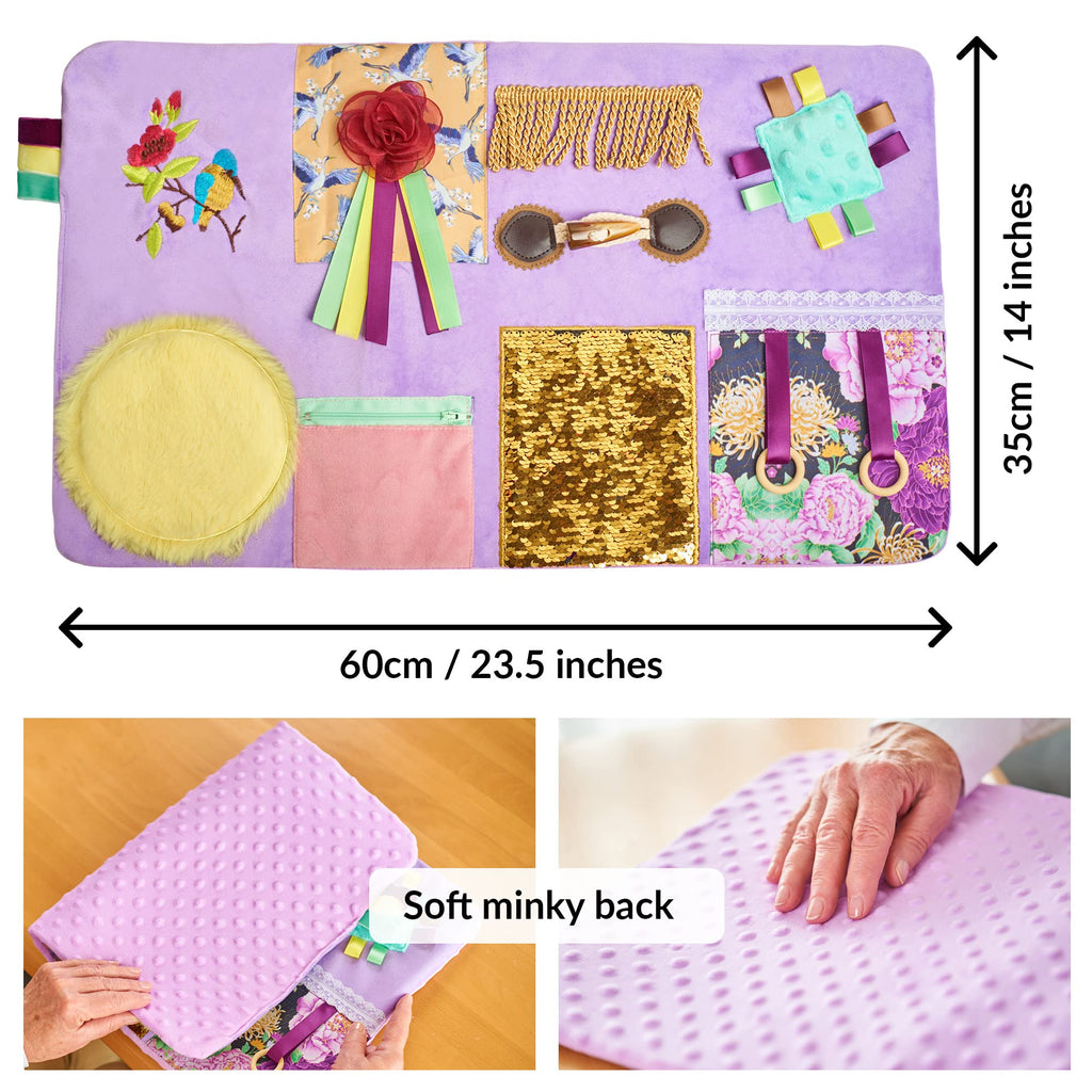 Fidget Blanket for Dementia | Calming & Comforting Dementia Activities for Seniors | Dementia Products for Elderly | Sensory Blanket | Helps with Alzheimer’s, Dementia, Asperger’s, Autism, Anxiety