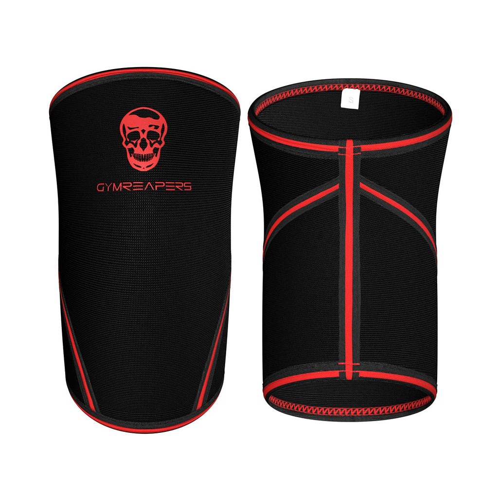 Knee Sleeves (1 Pair) Free Gym Bag - Knee Sleeve & Compression Brace for Squats, Fitness, Weightlifting, and Powerlifting - Gymreapers 7MM Sleeve Pair - For Men & Women - 1 Year Warranty (X-Large)