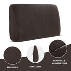 HOMBYS Lumbar Support Pillow for Recliner Chair, Memory Foam Back Support Cushion for Elderly,Extra Large Lumbar Support Pillow with Extension Straps, Thick Backrest for Home Reading