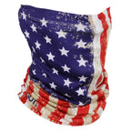 UPF 50+ Fishing Neck Gaiter - UV Face Mask Sun Protection for Men & Women - Camo SPF Face Cover Gator - Fishing, Hunting, Hiking (Old Glory American Flag)