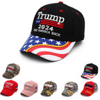 Trump 2024 Hat MAGA Hat Embroidered Take America Back Donald Trump Slogan USA Adjustable Blue Baseball Cap for Woman Men