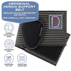 Abdomencare Umbilical Hernia Belt for Men and Women | Abdominal Hernia Belt for Women & Men with 2 unique compression pads | Belly Button Umbilical Hernia Belts for Men | L/XL