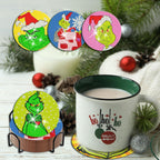 8 Pcs Diamond Art Coasters Kits with Holder DIY Christmas Diamond Art Coaster Non Slip Coaster for Adults Xmas Holiday Diamond Kits Supplies