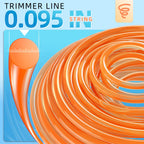 Weed Eater String, 095 String Trimmer Line of 600-Feet, Heavy Duty Weed Wacker String for Universal Replacement, Round Weed Trimmer Line Fits Medium&Heavy Grass&Weed, Weedeater Line of Premium Nylon