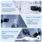 hygger Mini Wave Maker for 5~20 Gallon Aquarium with Magnetic Mount Quiet Powerhead for Saltwater and Freshwater Fish Tank 530GPH