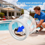 Funmit Upgraded Rubber Tire with Treads LLC1 Tire and 360007 Tire Replacement for Pentair Legend Pool Cleaner Wheel Rubber Tires Automatic Pool and Spa Cleaner (4 Pack)