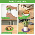 Sibba 6Pcs Rubber Jar Gripper Pads, Multi-purpose Jar Opener Grippers, Bottle Lid Openers Round Kitchen Coasters for Elderly Children Women Weak Hands