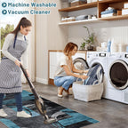 Office Chair Mat for Hardwood Floor&Tile Floor,36"X 48" Heavy Duty Desk Chair Mat for Hard Floors,Under Desk Rug for Rolling Computer Chair,Anti Slip,Low Pile Carpet Floor-Geo Blue Gray