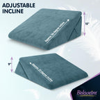 Adjustable Bed Wedge Pillow for Sleeping - Wedge Pillow for Sleep Apnea, Gerd, Acid Reflux Relief, Post Surgery - Foam Wedge Pillow for Back Pain Relief, Sleep Apnea Pillow Wedge or for Seniors