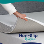 Under Mattress Wedge for Acid Reflux, Queen Size Bed Wedge, Under Support & Mattress Riser, Memory Foam Top 7.5-Inch Head Riser Incline Topper, Non-Slip Bottom & Side Storage Pockets