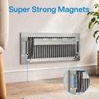 2 Pack Magnetic Air Vent Deflector, 9"-15.5" Adjustable Vent Cover with Optimized Ferrite Magnets for Ceiling/Floor/Wall Registers - Clear Heat/AC Deflector for Under Furniture & Home Comfort