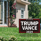 Probsin Trump Vance 2024 Yard Sign Double Sided 16" x 24" President Trump Vice President Vance MAGA Signs Voted for Trump Vance Outdoor Decorations for Lawn, Garden, Window, Party Supplies (Black)