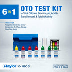 Taylor K-1003 OTO, 6-in-1 Pool Test Kit for for Total Chlorine, Bromine, pH, Acid & Base Demand, Total Alkalinity, 100+ Tests, Quick & Easy for Pools & Spas | Made in the USA
