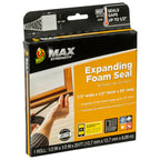 Duck Max Strength Expanding Foam Seal for Doors and Windows, .5 in. x .5 in. x 20 ft., Expands to Fit Uneven Gaps up to 1/2 Inch Thick, Cut to Size, Black, 1-Roll