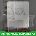 100pointONE Large Office Chair Mat for Hardwood Floor, 40” x 48” Clear Desk Chair Mat for Hard Floors, Easy Glide Floor Protector Mat for Home Office Rolling Chair