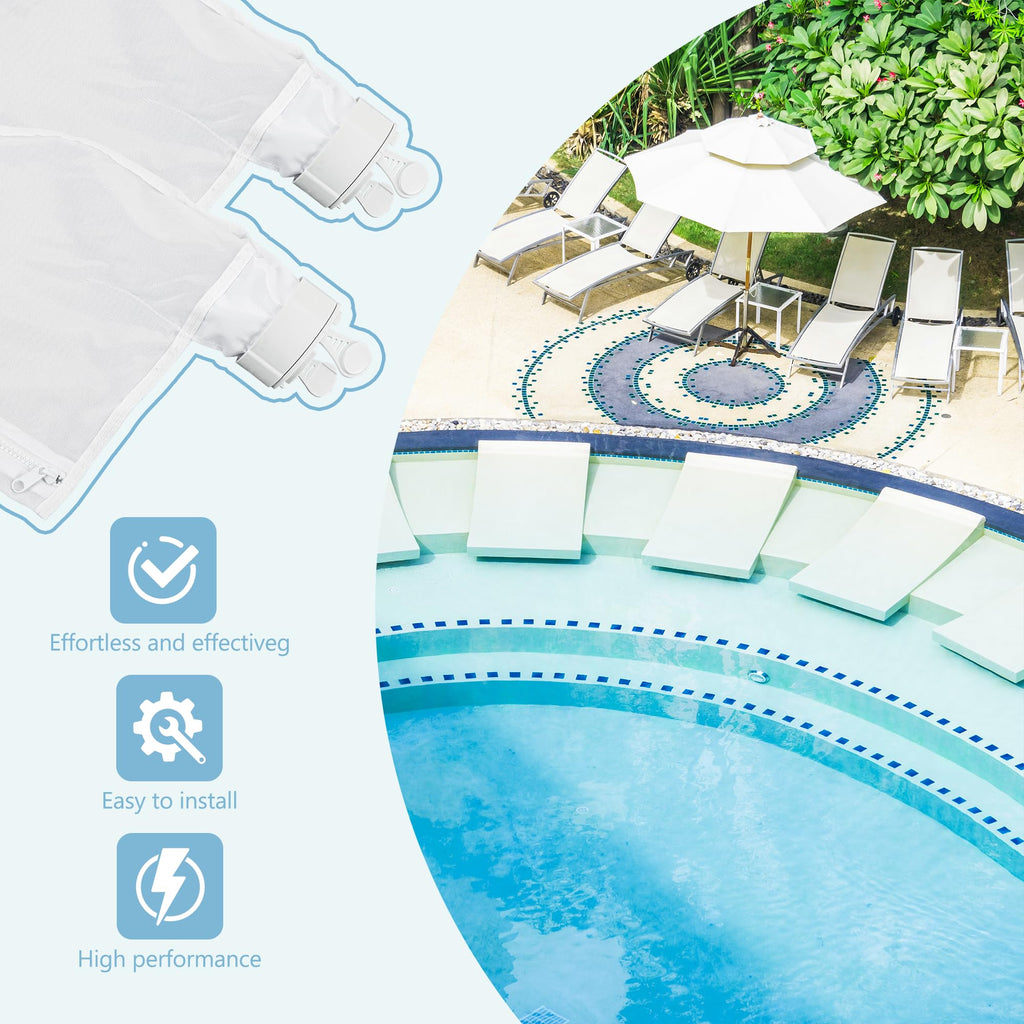 Funmit Pool Spa Zippered Bags Replacement for Polaris 280, 480 Pool Cleaner All Purpose Filter Bags K13 K16 (2 Pack)