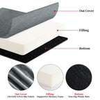 HOMBYS Memory Foam Recliner Cushion for Elderly, 4" Thickness Seat Cushion with Lumbar Support Pillow, Non-Slip & Supportive Chair Seat Cushion with Backrest, (Light Grey, 13" Backrest)