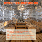 ZXQDRE Sauna Foil Vapor Barrier, 250 sqft Aluminum Insulation Roll Heavy-Duty Non-Perforated Reflective Thermal Barrier for Energy Efficient Sauna, Attic, Garage and Crawl Space (4FT x 62.5FT)