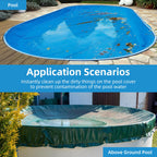 AQUAFLY Pool Cover Pump Siphon, Automatic Above Ground Pool Water Pump, White, Round, Plastic, Siphon Mechanism, Effortless Pool Drainage