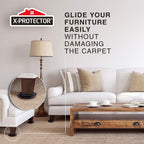 Furniture Sliders for Carpet X-PROTECTOR - 16 PCS Best Heavy Moving Pads 3 1/2" - Sliders for Furniture. Move Your Furniture Easy with Reusable Furniture Movers Sliders for Carpets!