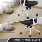 Kuyal Office Chair Mat for Carpet, 32x49 Clear Heavy Duty Computer Chair Mat, Under Desk Protector Carpeted Floors Mat, Easy Chair Movement,Ship Flat