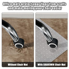 SHAREWIN Office Chair Mat for Carpet Floors, 48" x 30" Clear Desk Chair Mats for Low Pile Carpeted Protector, Sturdy PVC Computer Chair Mats Anti-Slip and Easy to Clean for Home & Office